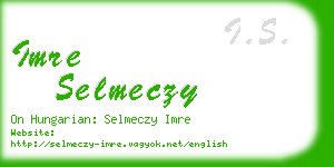 imre selmeczy business card